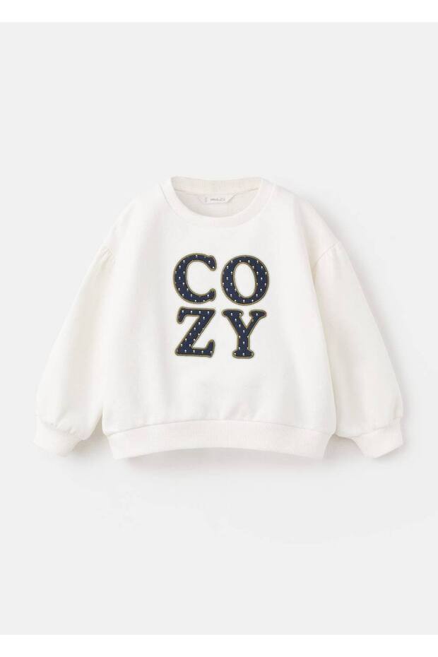 Çiçek işlemeli sweatshirt - 2