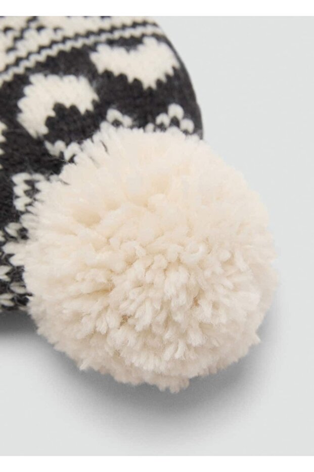 Ponponlu triko şapka - 6