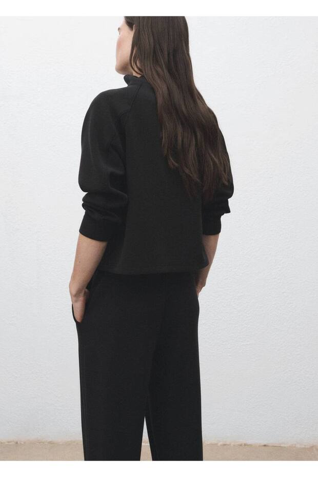 Yüksek yaka sweatshirt - 4