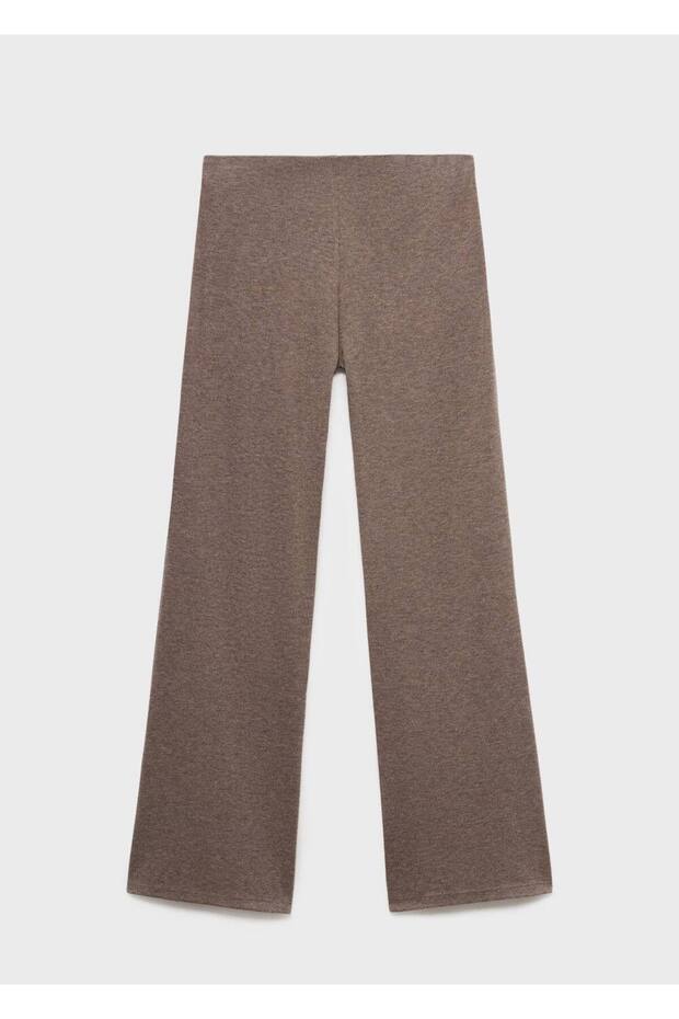 Beli lastikli triko pantolon - 3