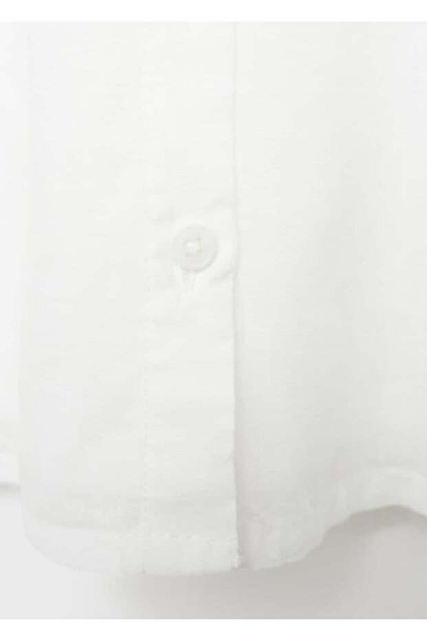 İşlemeli pamuklu bluz - 4