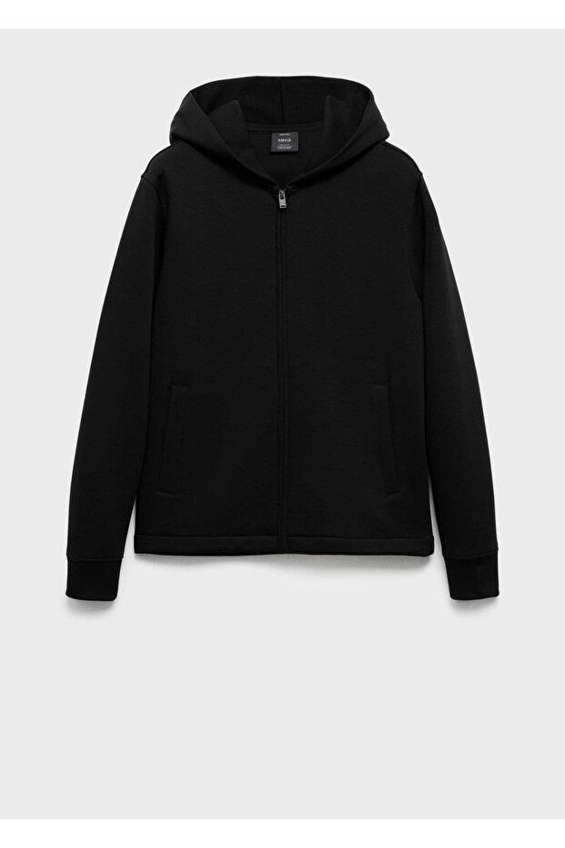 Kapüşonlu fermuarlı sweatshirt - 3