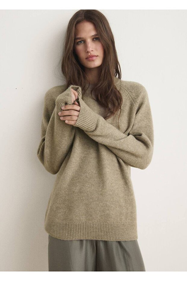 Strickpullover mit Rundhalsausschnitt - 1