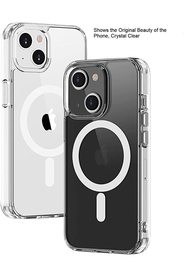 جراب مغناطيسي غير لامع لهاتف iPhone 14 Plus | شفاف - 4