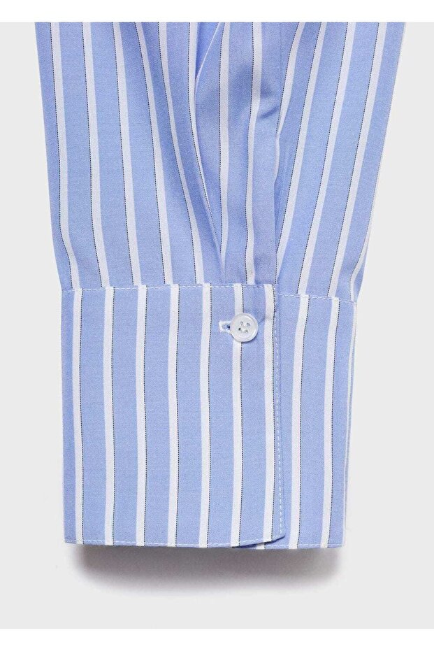 Mendilli çizgili bluz - 5