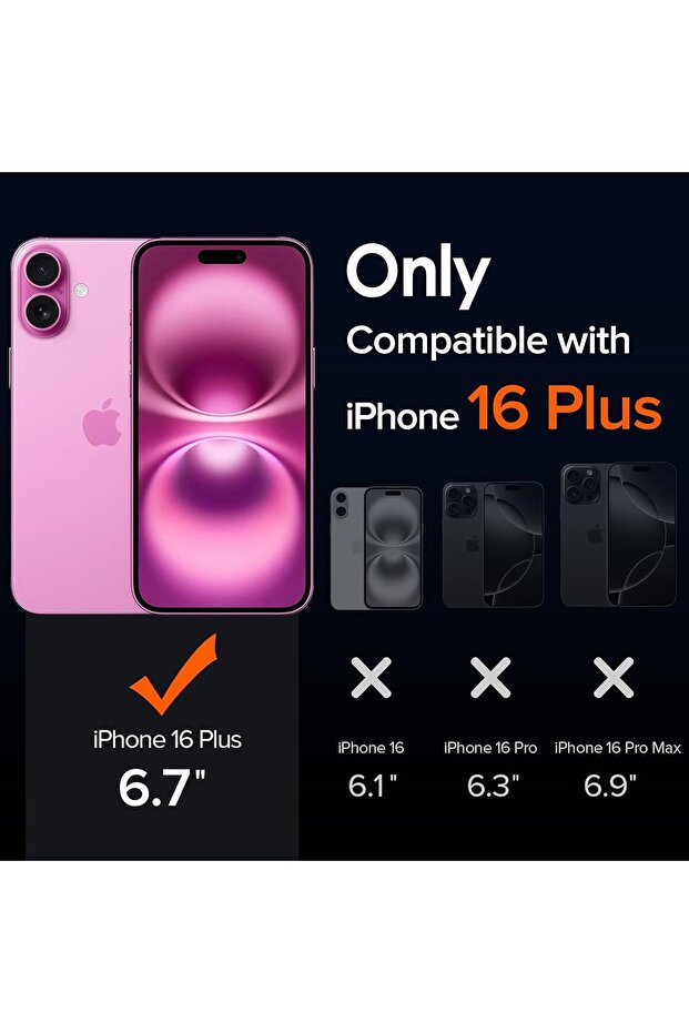 جراب مغناطيسي غير لامع لهاتف iPhone 16 Plus | شفاف - 3