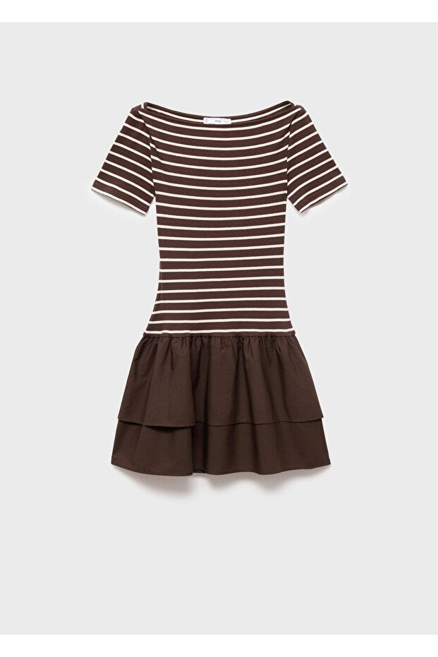 Karma çizgili elbise - 3