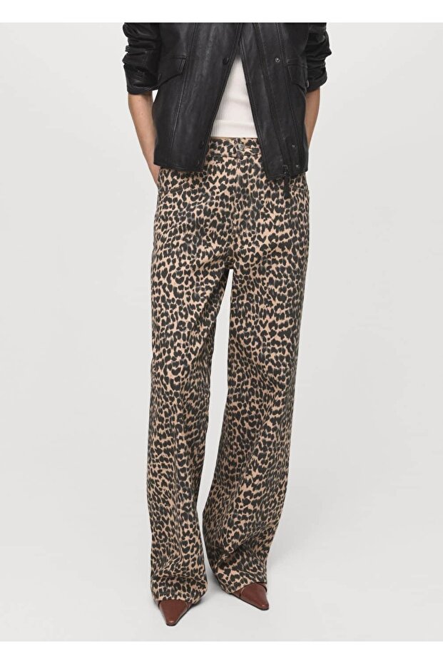 Leopard Straight Cut Jean