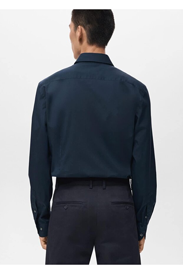 %100 pamuklu slim fit gömlek - 4