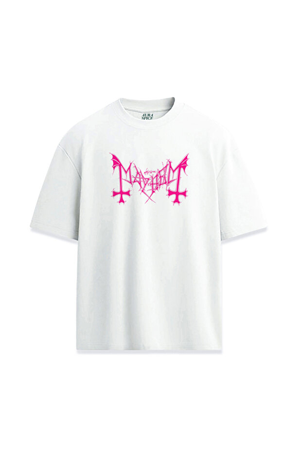 Mayhem Punk Black Metal Group Pink Printed Unisex T-Shirt
