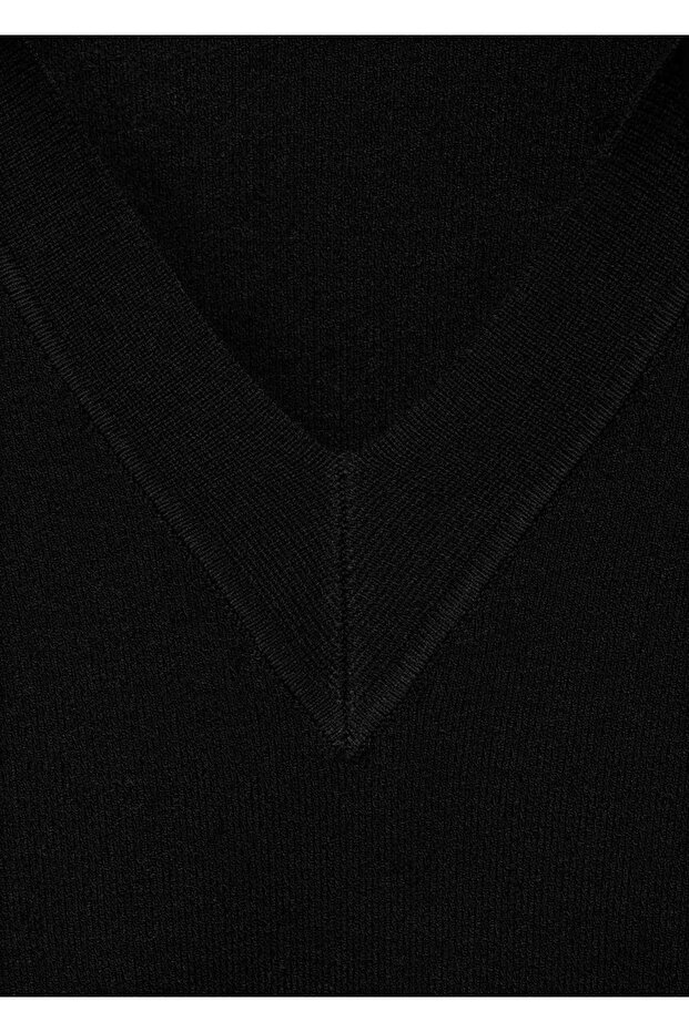 V yaka ince triko kazak - 7