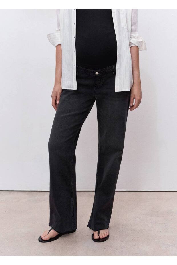 Düz kesim hamile jean - 1