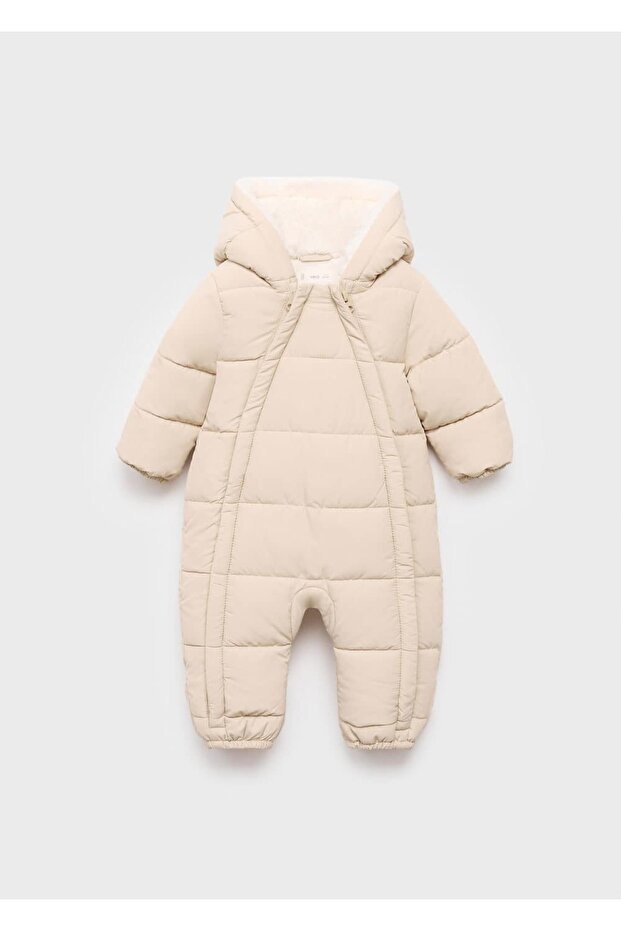 Fur lined quilted anorak