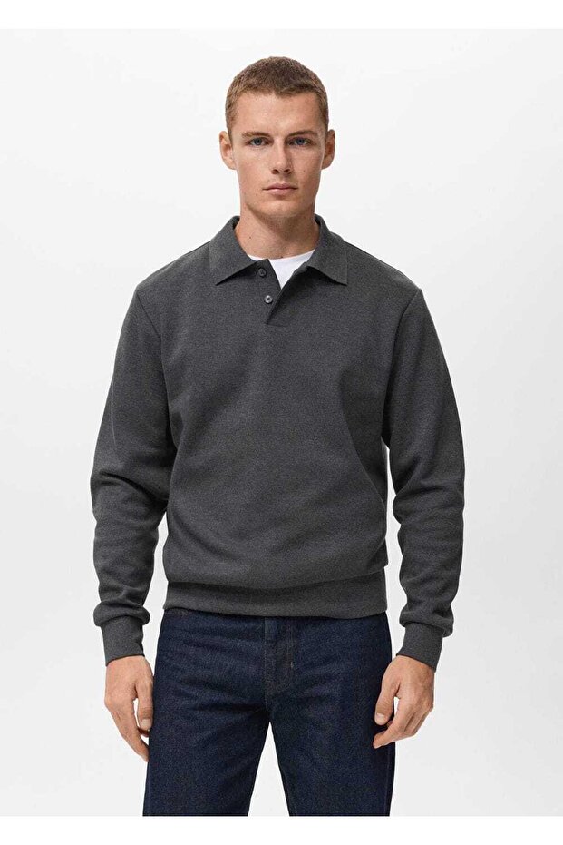 Regular kesim polo sweatshirt - 1