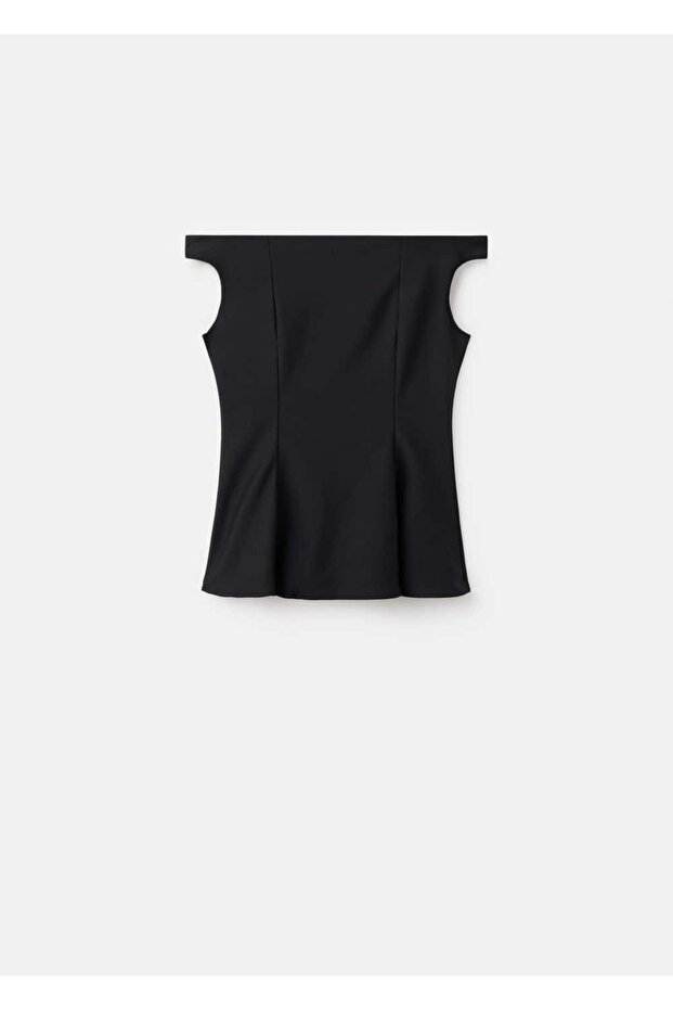 Straplez peplum bluz - 3