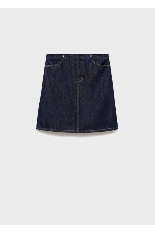 Midi boy denim etek - 3