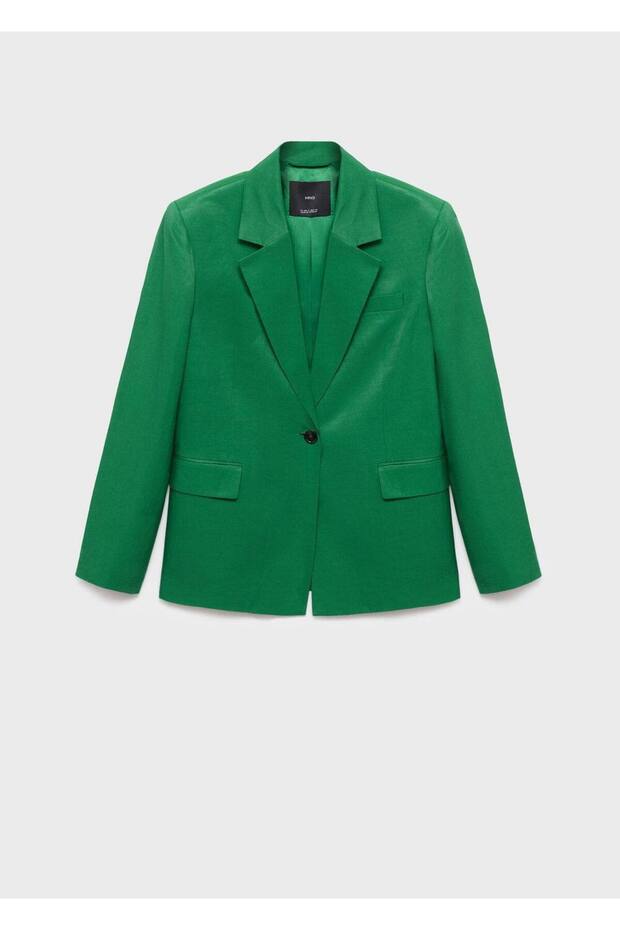 Keten karışımlı blazer ceket - 3
