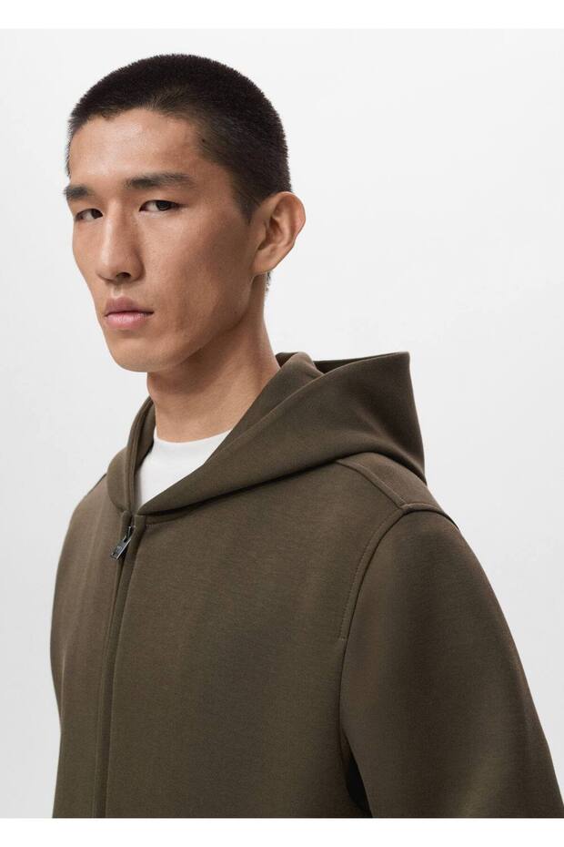 Kapüşonlu fermuarlı sweatshirt - 7