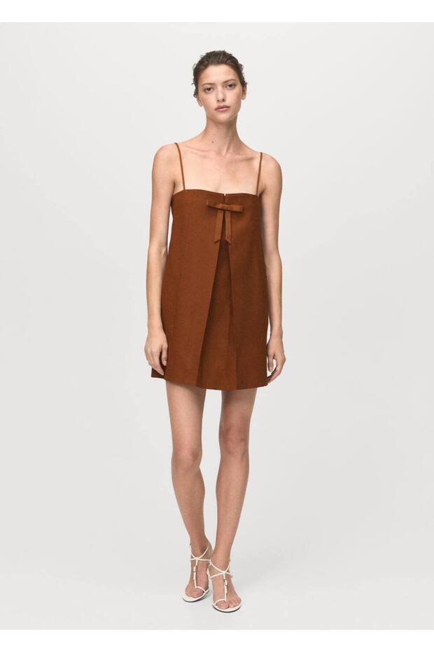 Bağ detaylı elbise - 2