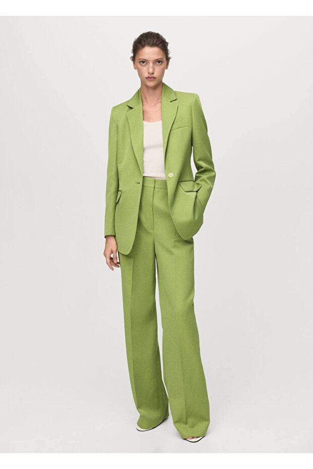 Keten karışımlı blazer ceket - 2