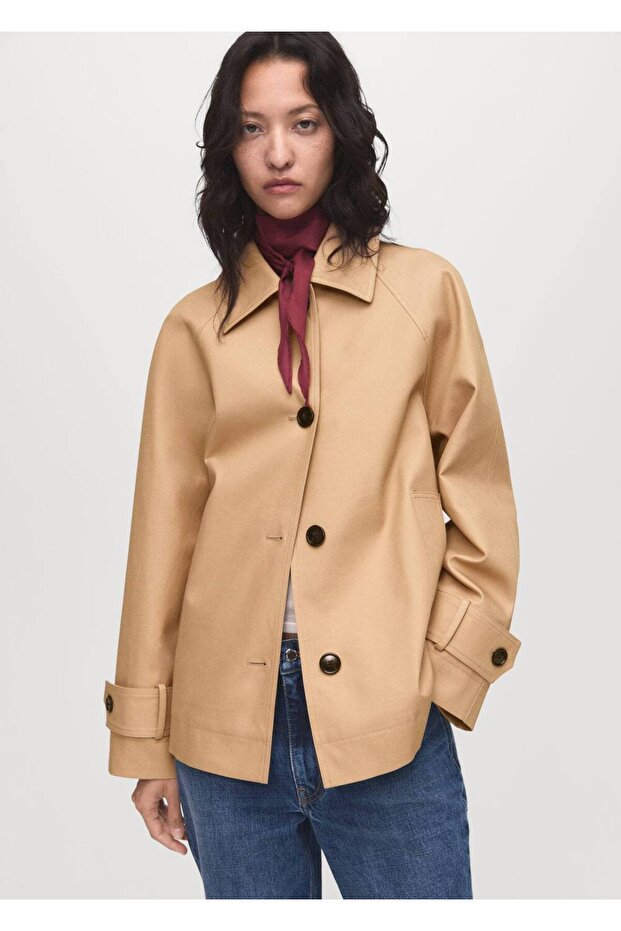 Apoletli oversize parka - 1