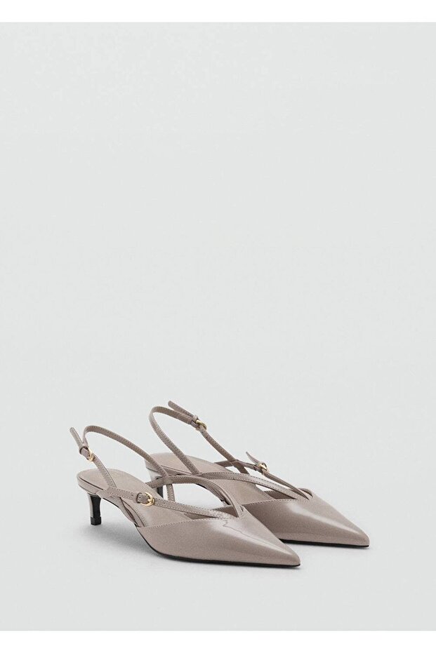 Bantlı kitten topuklu ayakkabı - 1