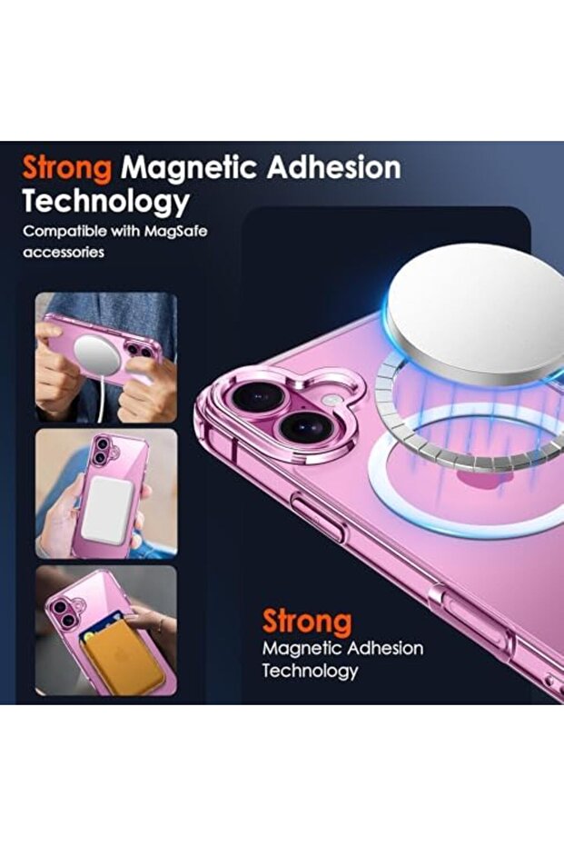 جراب مغناطيسي غير لامع لهاتف iPhone 16 Plus | شفاف - 8