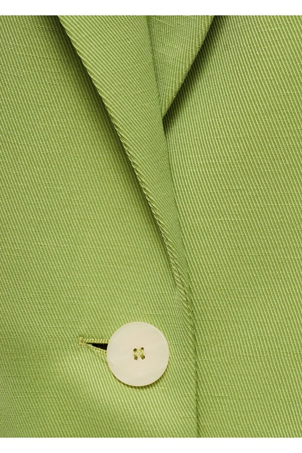 Keten karışımlı blazer ceket - 6