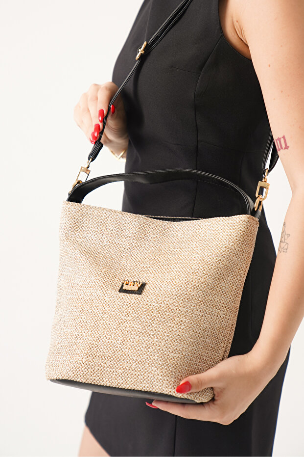 Women's Straw Daily Stylish Handle Cross Shoulder Bag