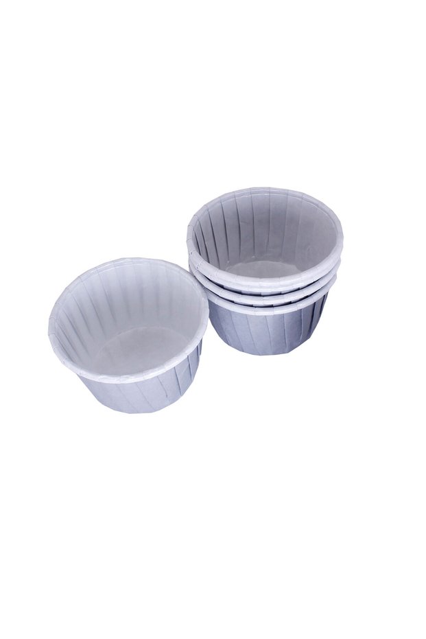 Cupcake Mold Medium Size Solid Color 50*39 mm (50 Pieces) Gray