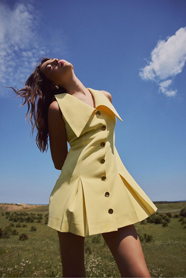 SELENA - Düğmeli Mini Elbise - 1