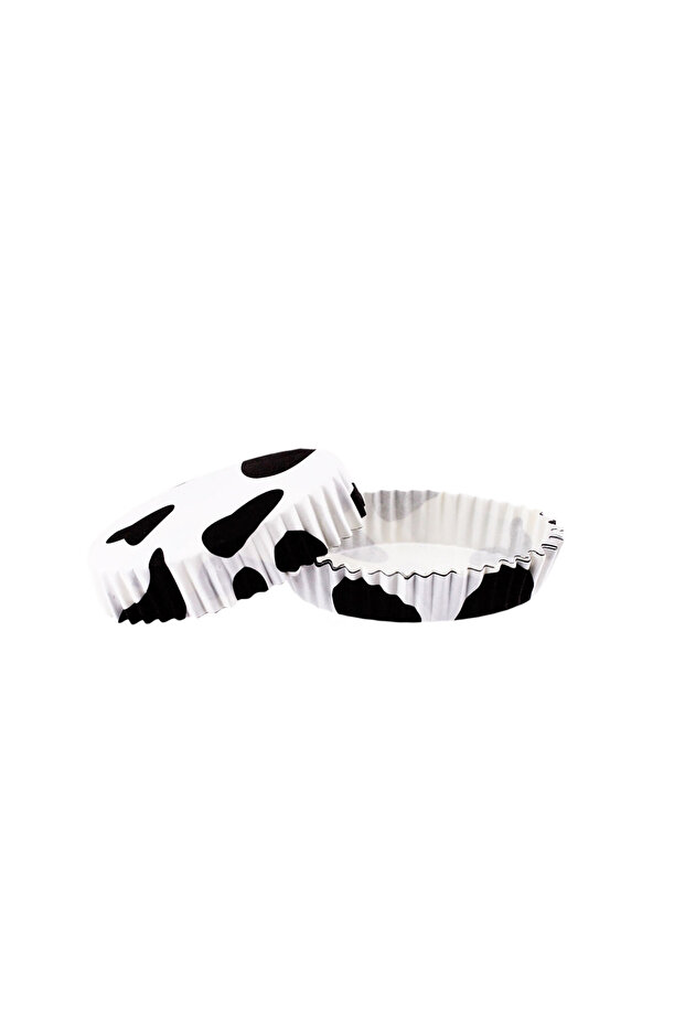 Cupcake Mold Pet Capsule Oval White to Black Pattern Cake Mold (100 Pieces)