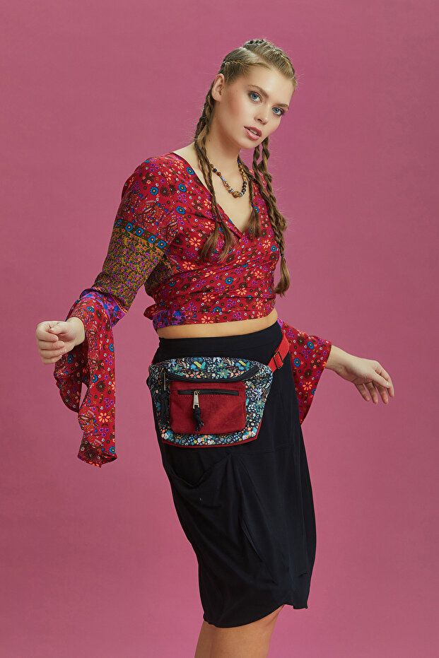 İspanyol Kol Crop Bluz - 2