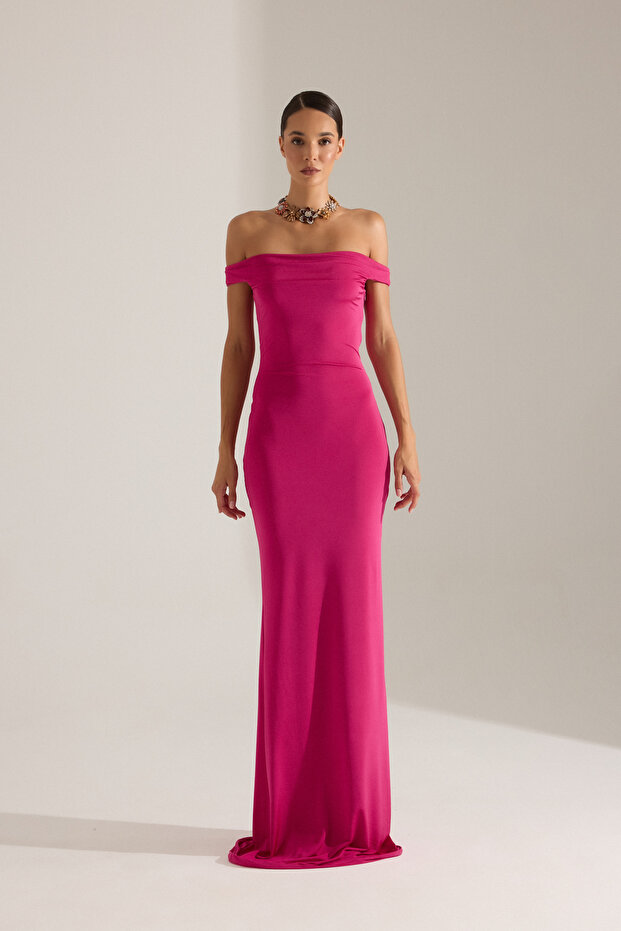 VESNA PEMBE ELBİSE - 4