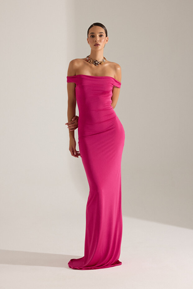 VESNA PEMBE ELBİSE - 1