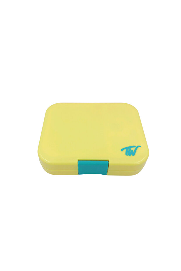 Yellow four-compartment lunch box - 1