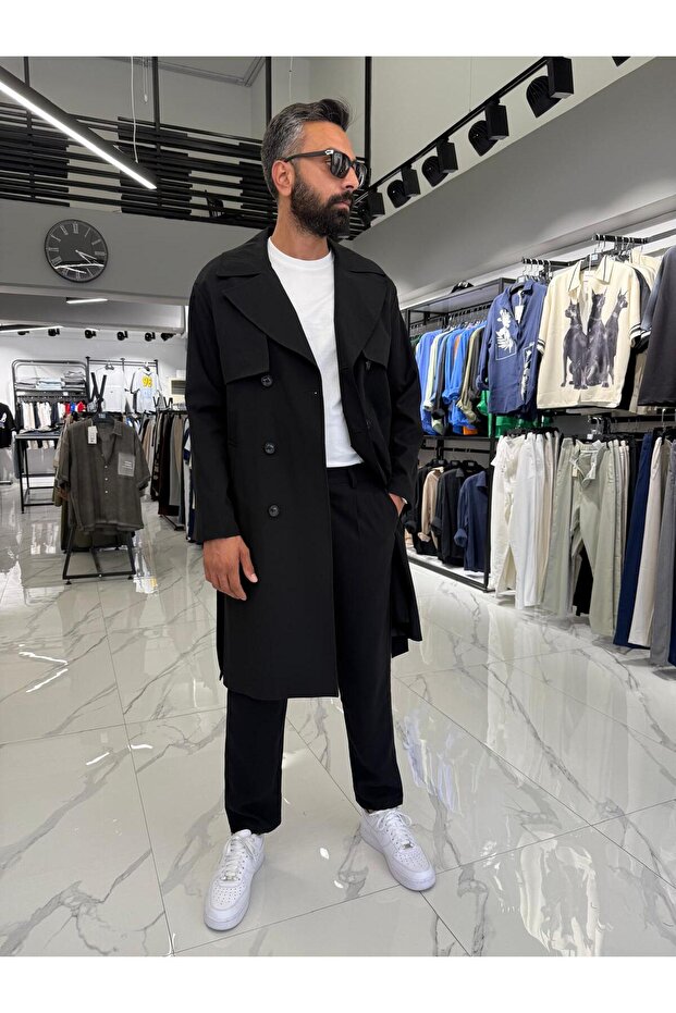 ÇİFT DÜĞME TRENÇKOT - 1