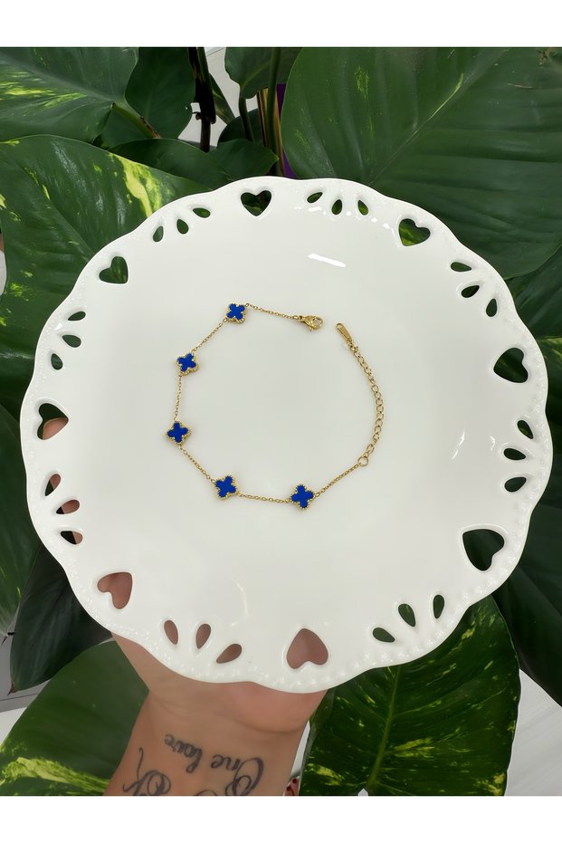 Gold Cloth Steel Bracelet