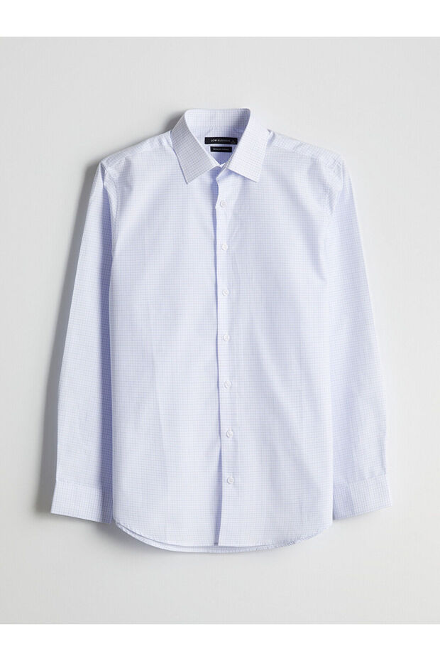 Regular Fit Long Sleeve Poplin Men's Shirt