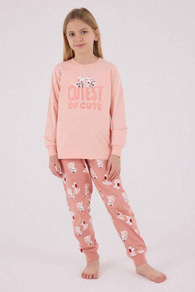 2-8 Years Cutest Ofcute Girl's Suit-Salmon