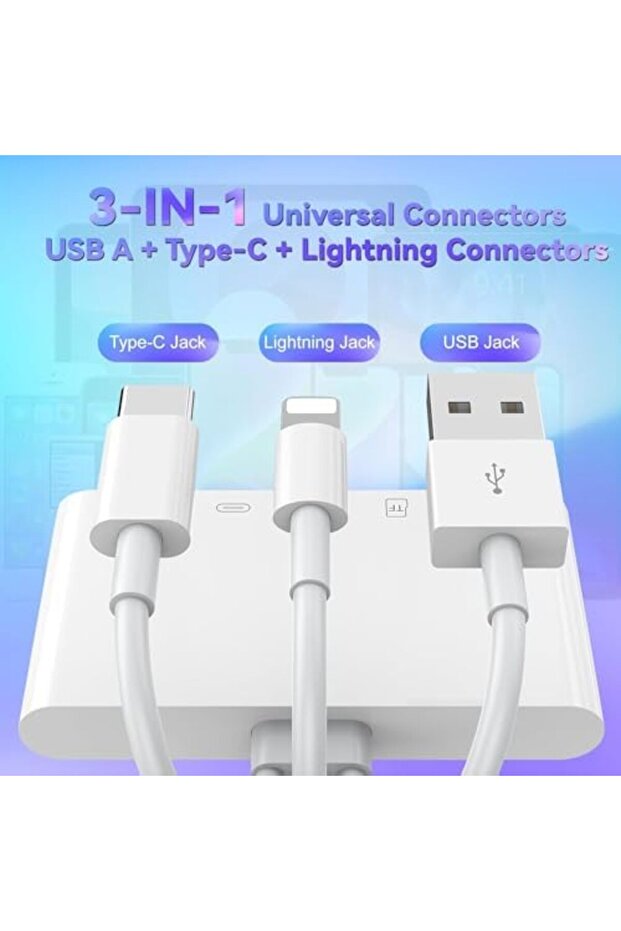 Ctoby Card Reader, 5 in 1 Memory Card Reader, SD Card Reader for iPhone/iPad/Android Devices - 6