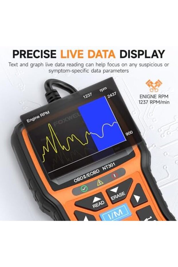 NT301 OBD2 Scanner Live Data Professional Mechanic OBDII Diagnostic Code Reader Tool for Che - 8