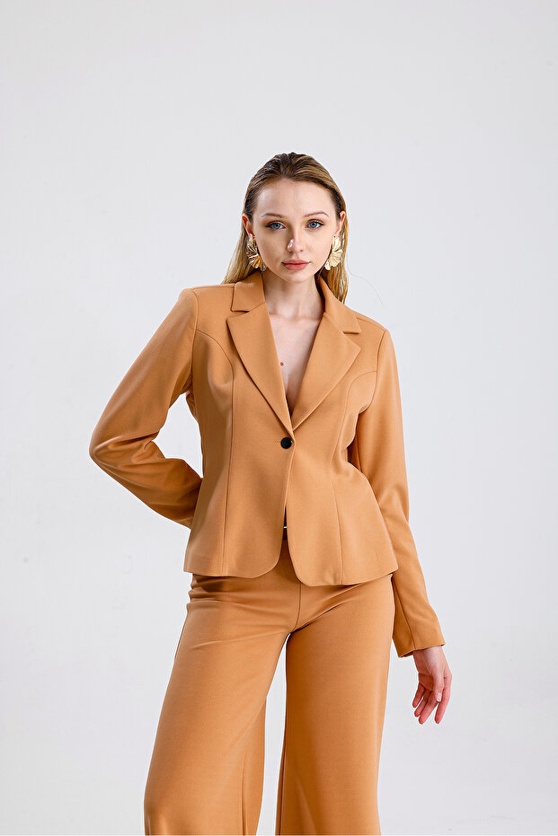 سترة بليزر سكوبا مبطنة |   CKT33437 البسكويت - 2