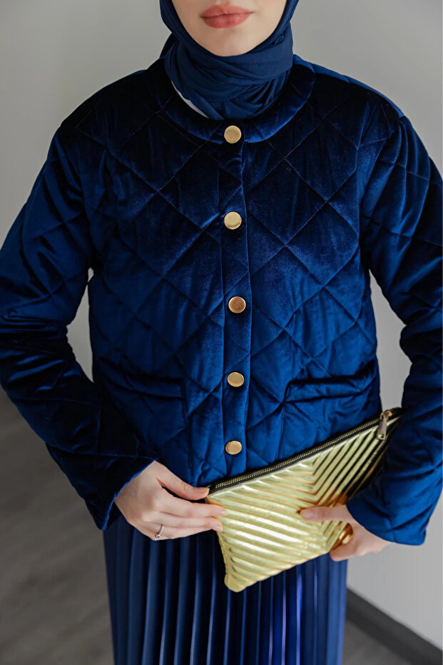 Kadife Kapitone Mont - 2