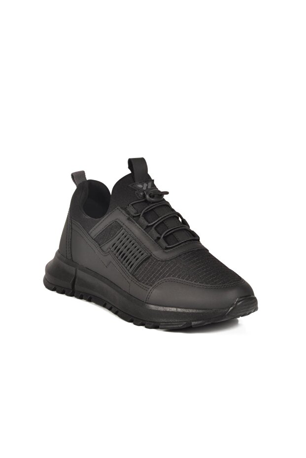 Nans 6006 g Black Mesh Lock Lace Unisex Sports Shoes