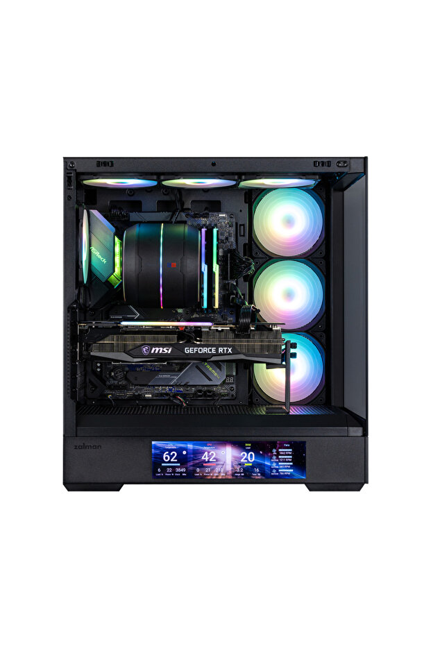 P40 DS BLACK ATX MID TOWER SIYAH KASA , 4x 120mm ARGB Fan - 4