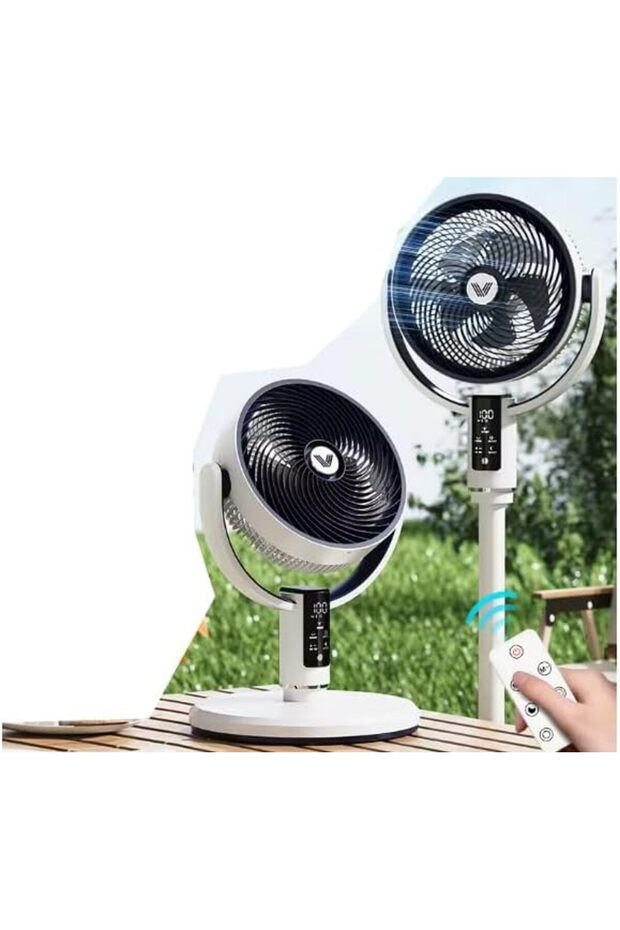 Smart Oscillating Stand Fan, 10 Speeds, Remote Control, 116cm Height, with Aromatherapy Function and - 1