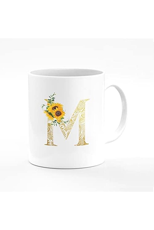 Designer Printed Coffee Mug 11oz Ceramic Personalised Gift Mugs Cup - Custom Monogram Init