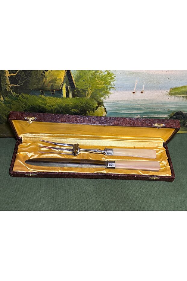 1960S French Katalin Handle Serving Set in Original Box - Lıj97Eruh
