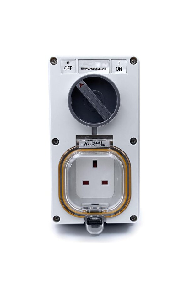 Outdoor IP66 Weatherproof Switch Socket, 13A 250V, ON/OFF Control